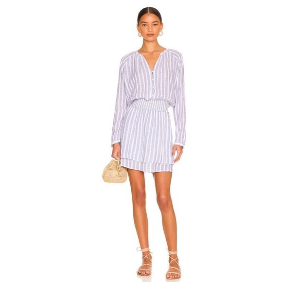 Revolve Rails Jasmine Dress in Rhone Stripe Linen Size XS - Picture 1 of 12